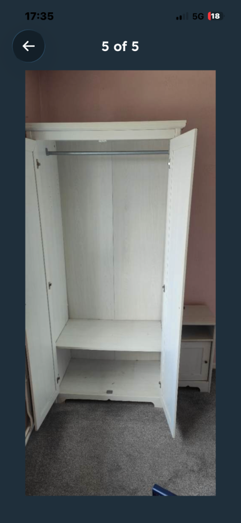 Free local delivery wardrobe 