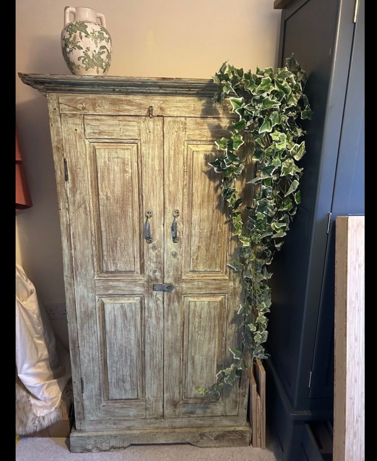 Beautiful shabby chic storage cabinet. 