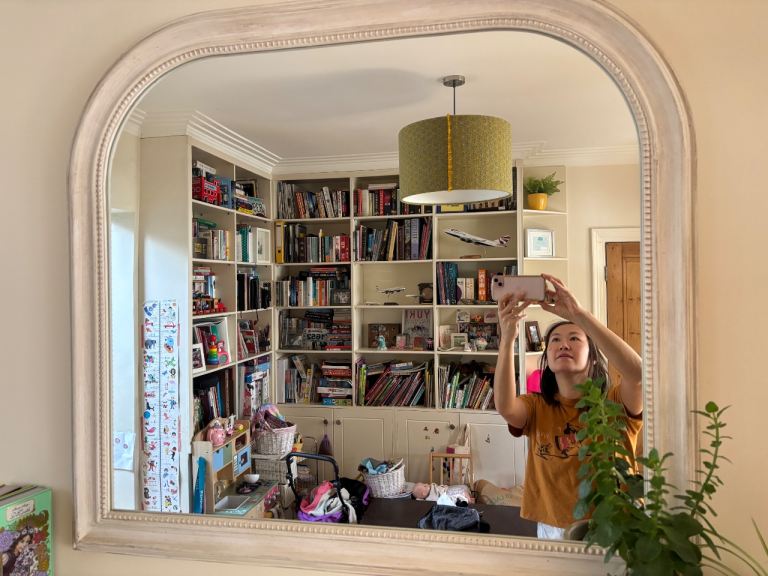 Large John Lewis Distressed Wall Mirror – 106 × 96 cm