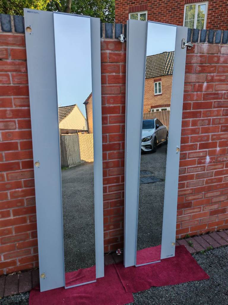 2 IKEA Pax Mirror Doors for PAX wardrobe frame FREE DELIVERY 066