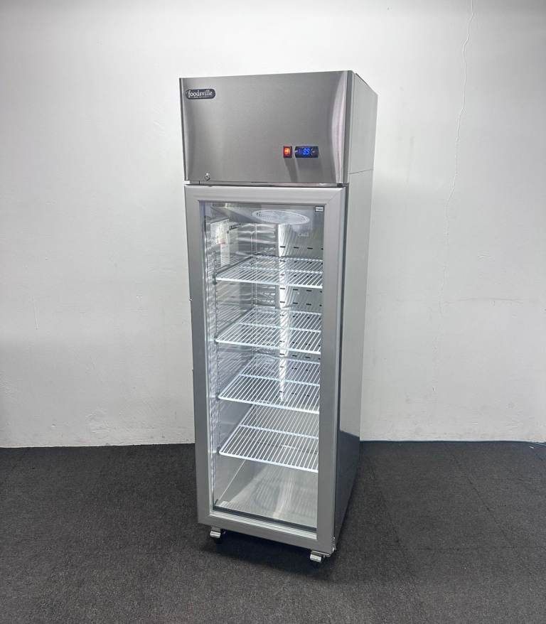 PAY OVER 9 MONTHS, 2 YEARS WARRANTY! - NEW Foodsville Upright Single Glass Fronted Display Fridge