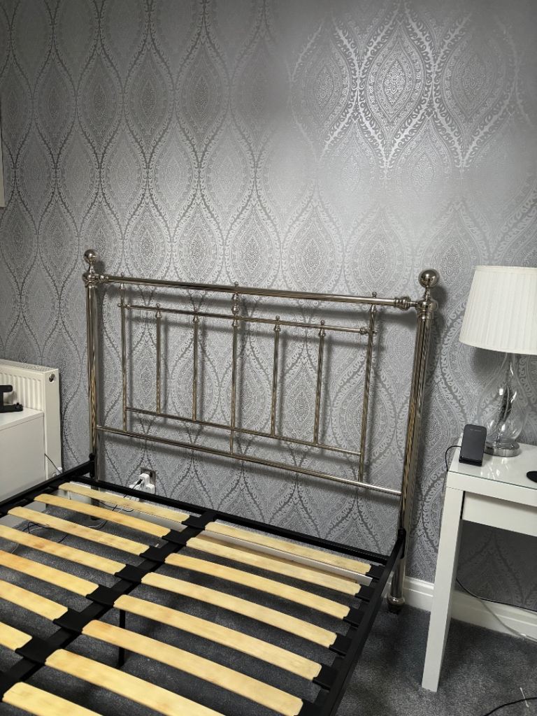 King size chrome bed frame 