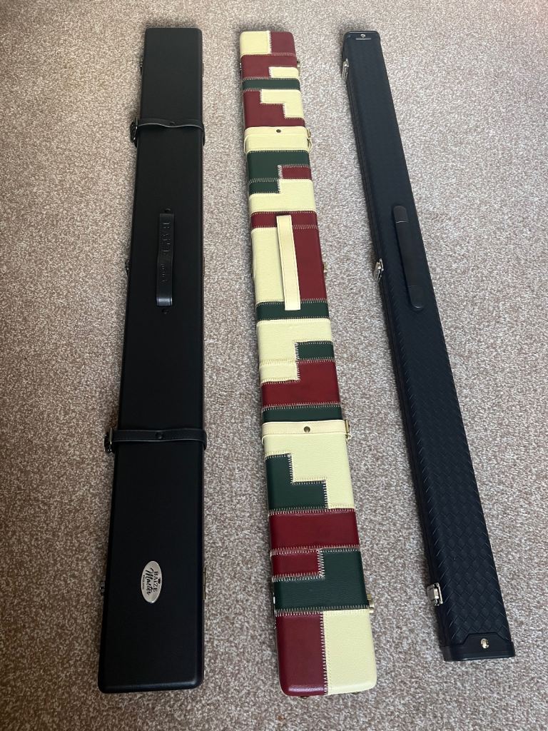 Wide snooker cue case pool cue for 2 cues leather hard case dual cue case two cues pool break cue