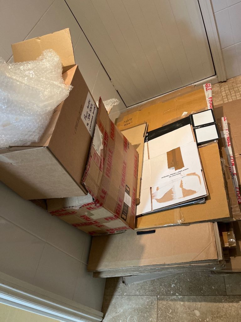 FREE cardboard boxes and bubble wrap 