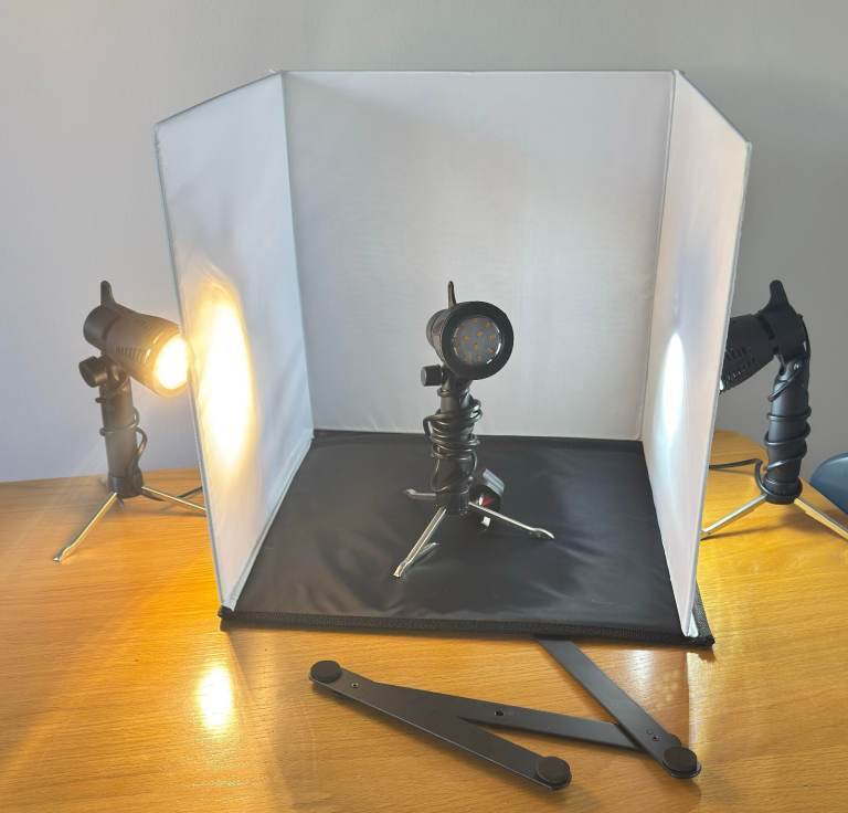 CRAPHY Photography Studio Lights Kit with Tripods and Carry Bag