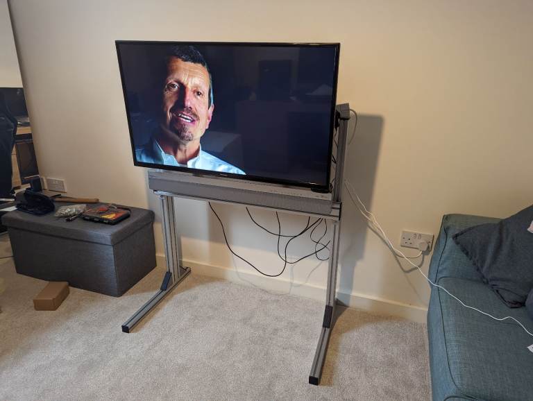 Black GT Omega Monitor Stand Plus 5M Extra 8040 Aluminium Profile 