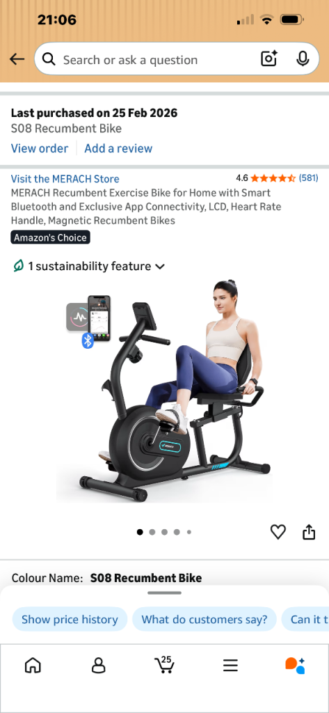 Unwanted gift. MERACH Recumbent Exercise Bike