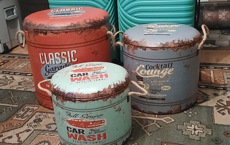 Classic drum storage padded barrels 