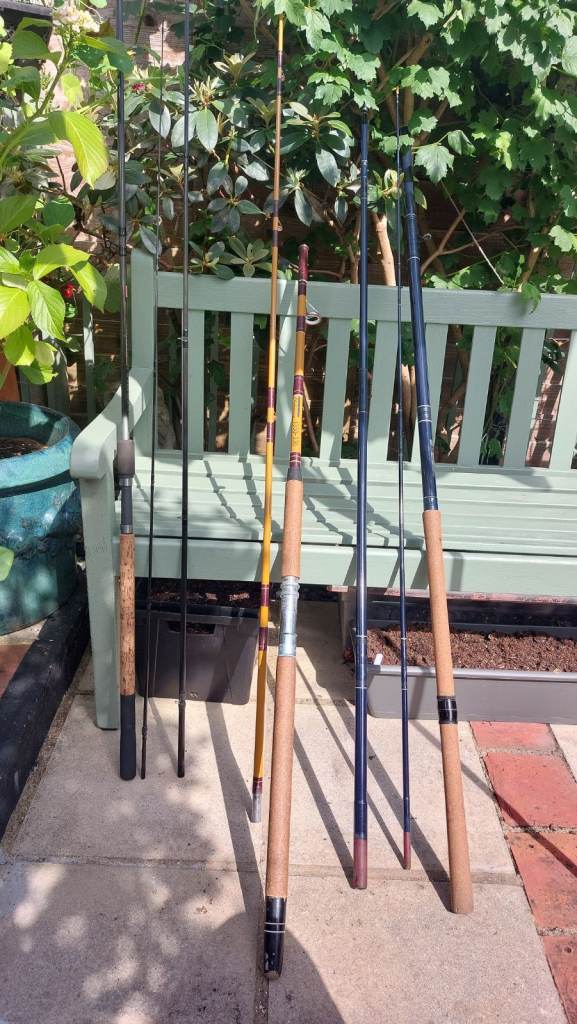 image for 3 x fishing rods and 2 x rod tubes