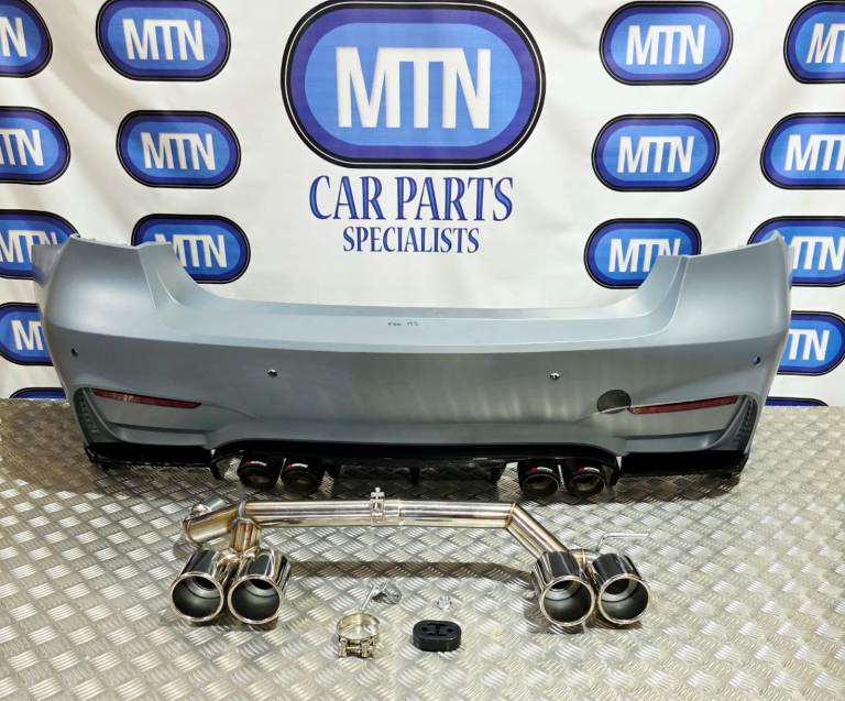 Rear Back Bumper For BMW 3 Series 11-19 F30 M3 Style with M3/M4 F80 Diffuser