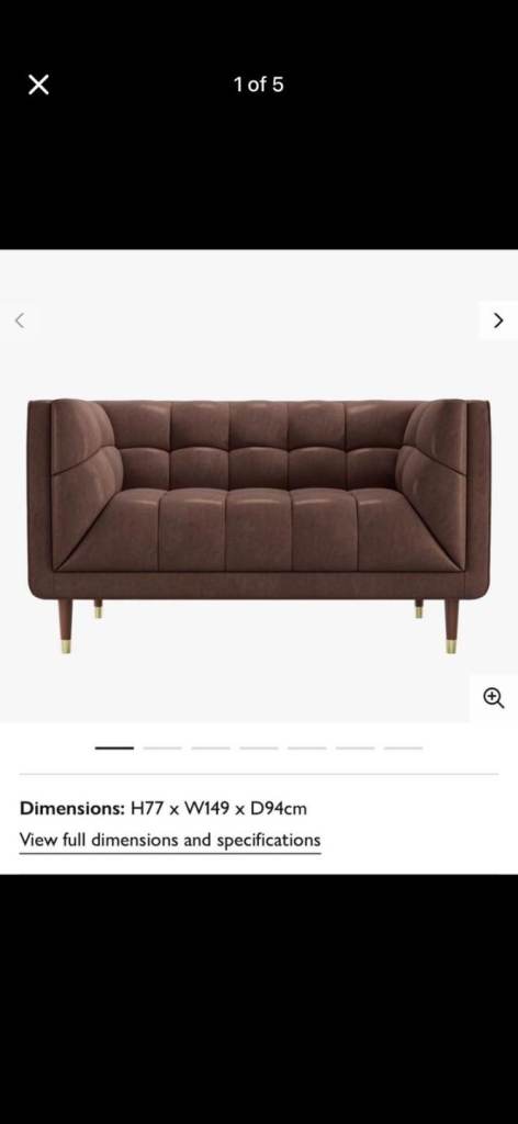 Brand new At the helm 2 seater leather sofa 
