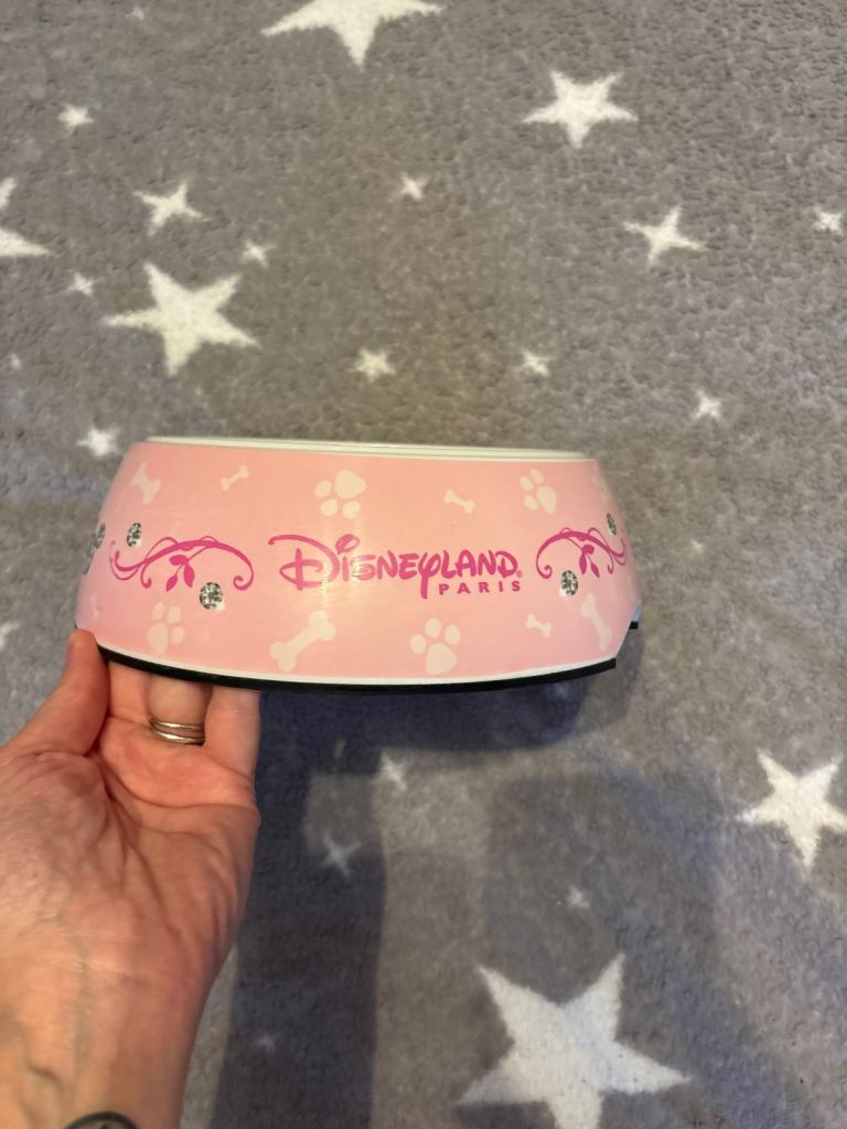 Disneyland Paris pink dogs bowl 