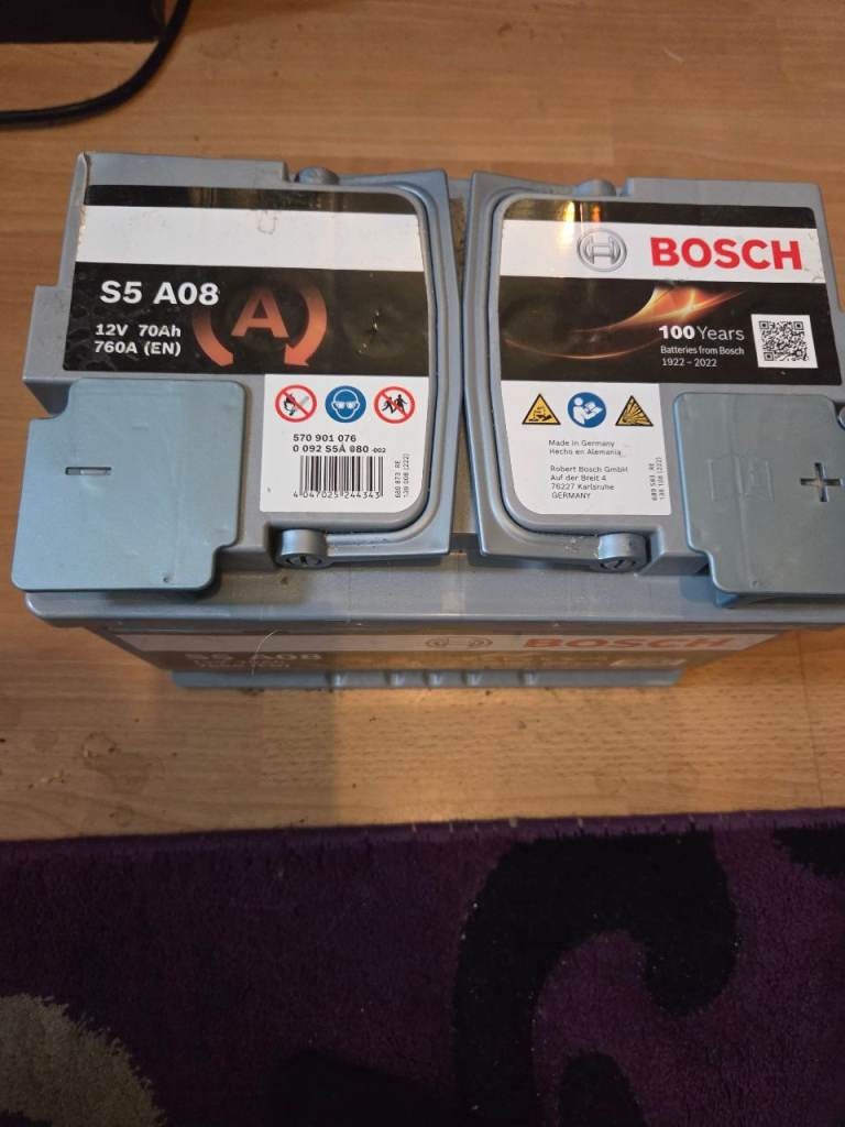 Bosch S5 A08 AGM Battery 12V 70Ah 760A Brand New Unused
