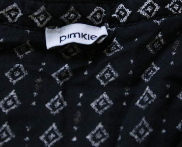 Pimkie Black Patterned Long Sleeve Blouse – Good Condition