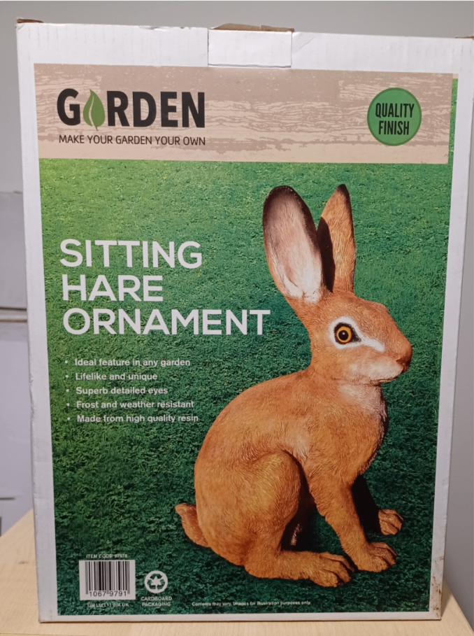 'Sitting Hare' Ornament - Garden Ornament