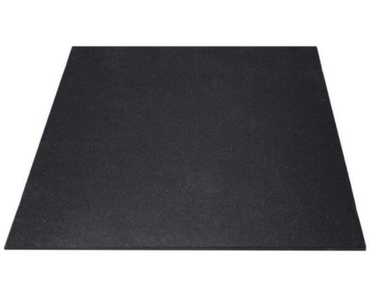 Economy 15mm 1m x 1m Black Rubber Gym Flooring Tiles - Floor Mat 