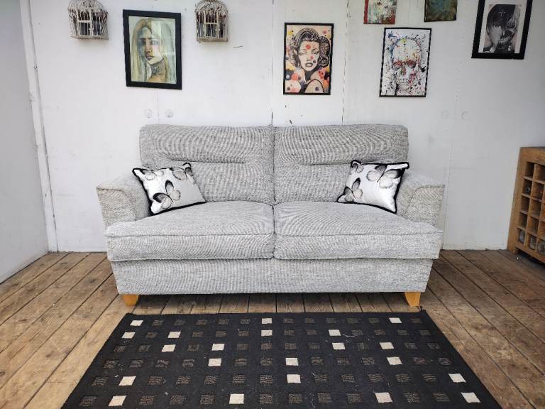 Very home "Lusso" two seater fabric sofa in grey-immaculate condition
