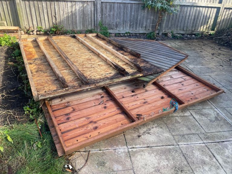Used Wooden Shed Panels