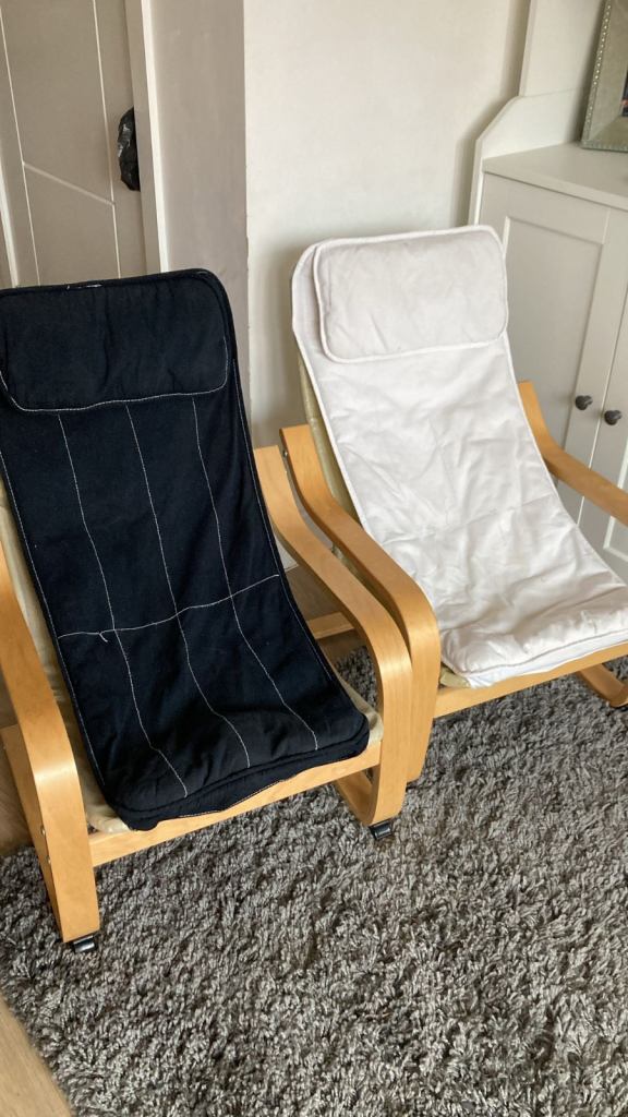 Kids ikea poang child’s chairs x2