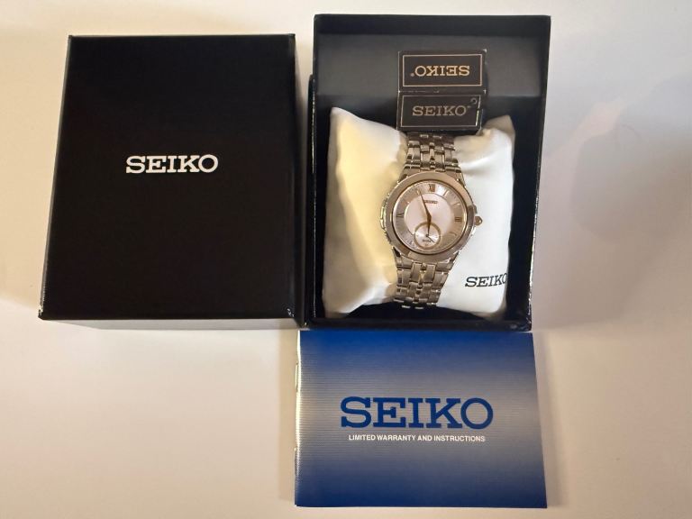 SEIKO Mens Watch – Silver/Gold Tone, NEW with Tags