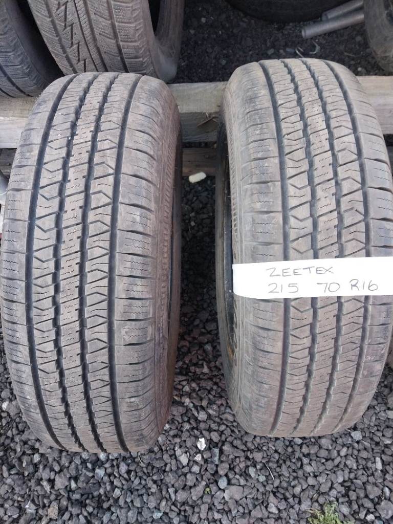 215 70 R16 Zeetex HT1000 - set of 2 part worn tyres 