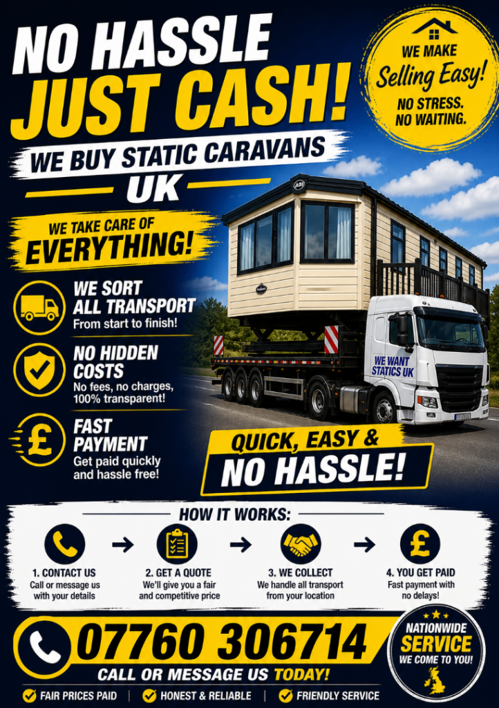 WANTED STATIC CARAVANS 