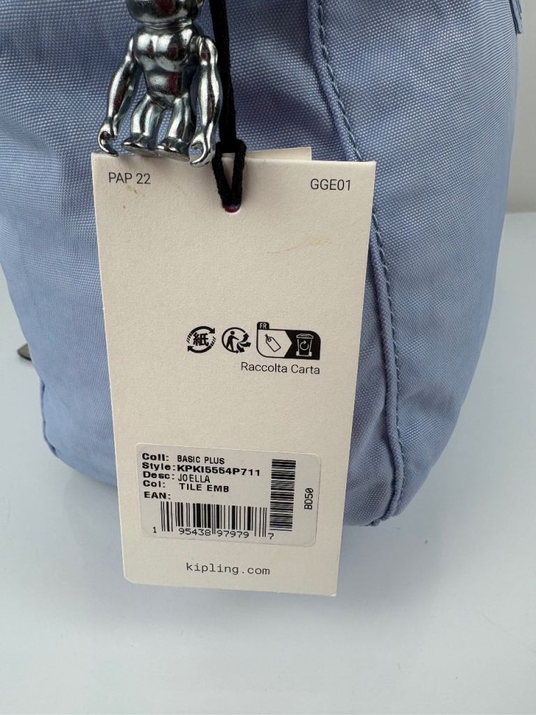 Kipling Joella Medium Tote Bag - Lavender Blue - New With Tags