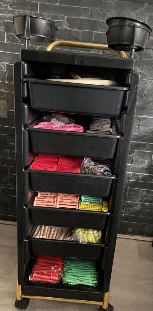 Curling Trolley for mobile hairdresser 