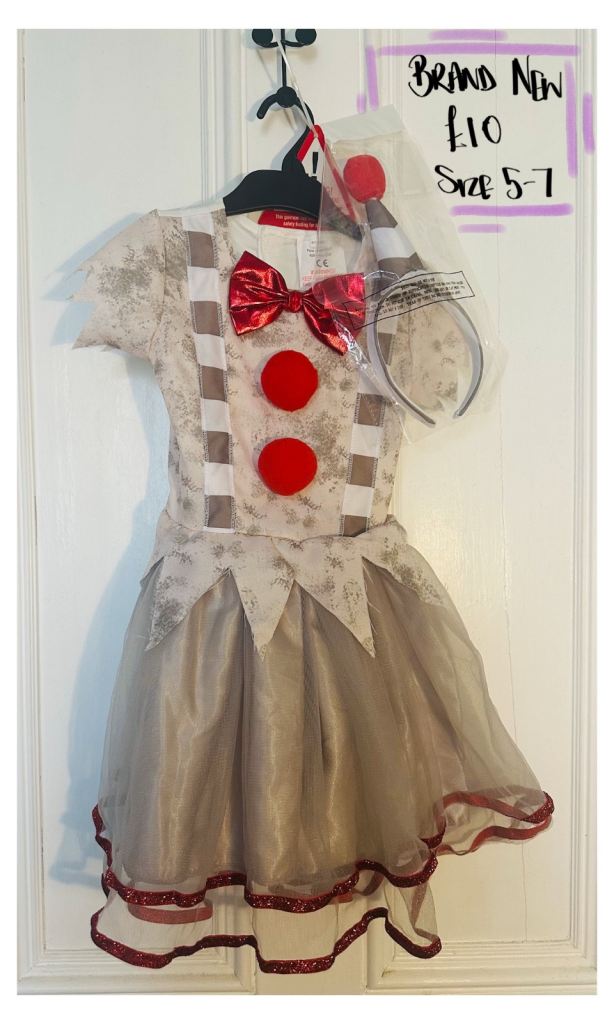 Brand New - Girls Clown Costume 