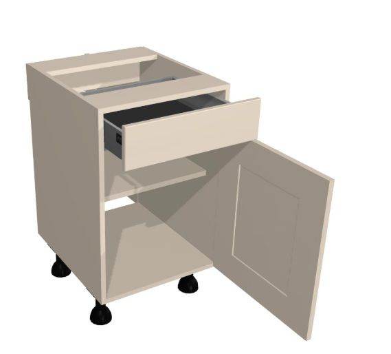 Wanted for free - kitchen base unit carcass 50cm wide on adjustable legs