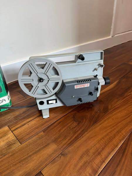 Vintage Gioca Royal Milano Super 8 projector with accessories