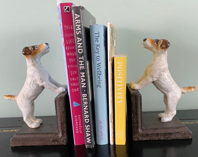 JACK RUSSELL BOOKENDS CAST IRON DECOR