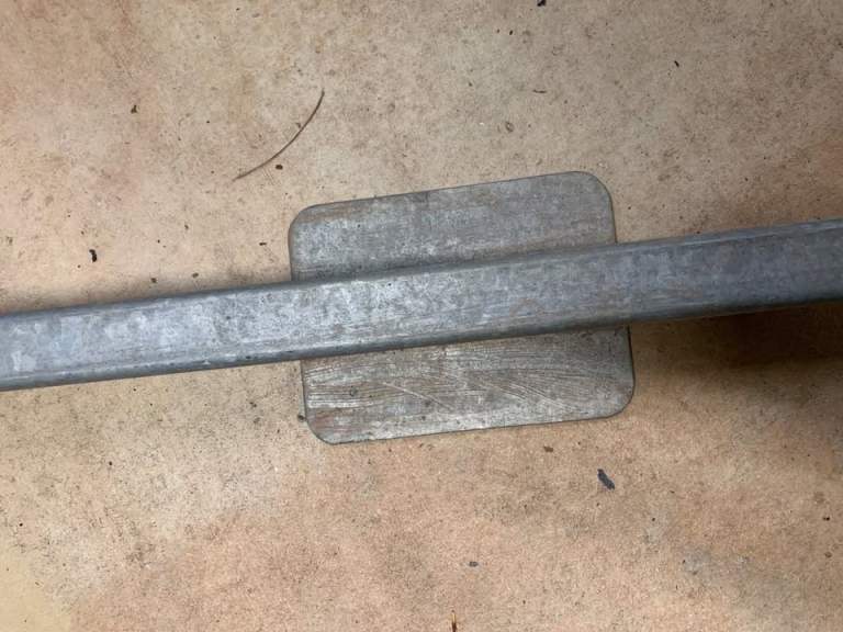 Galvanised security bar for garage door or similar
