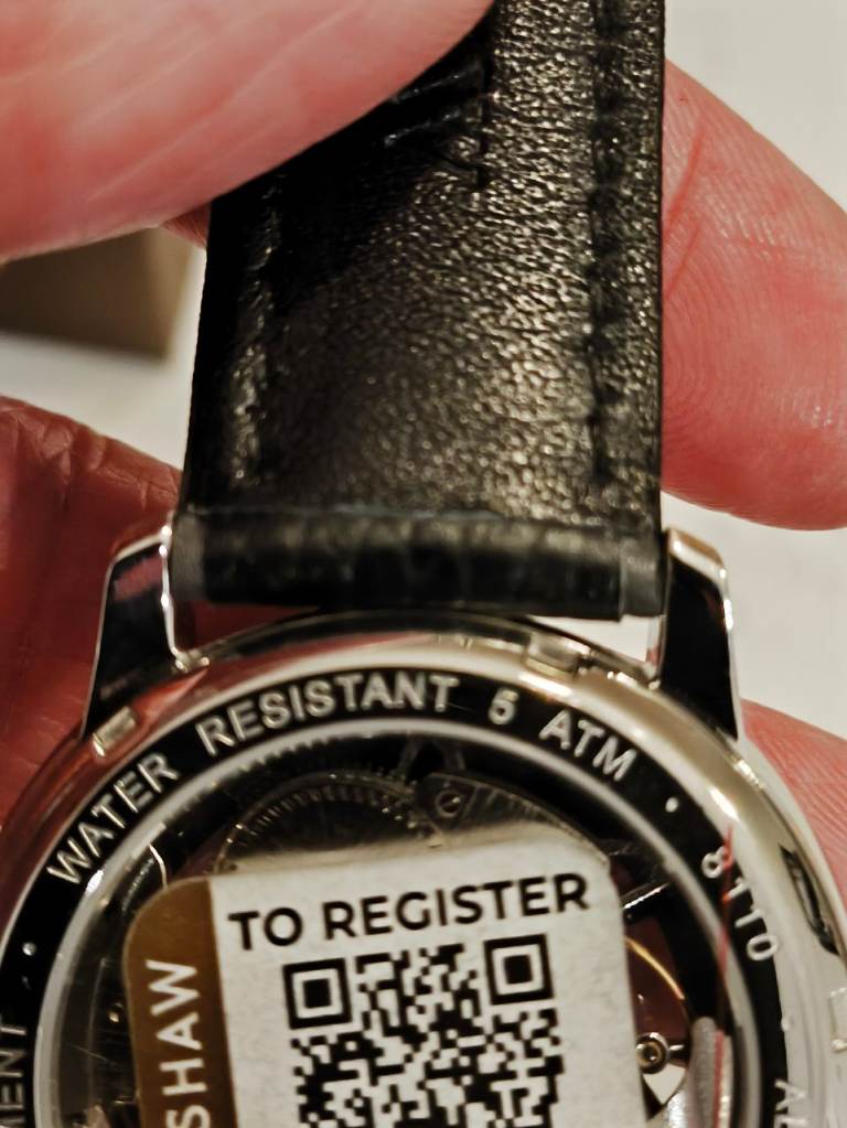 Gents, mens, automatic skeleton watch, new in box