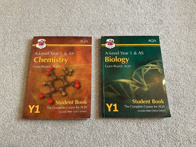 AQA A-Level Year 1 & AS Chemistry and Biology Student Books