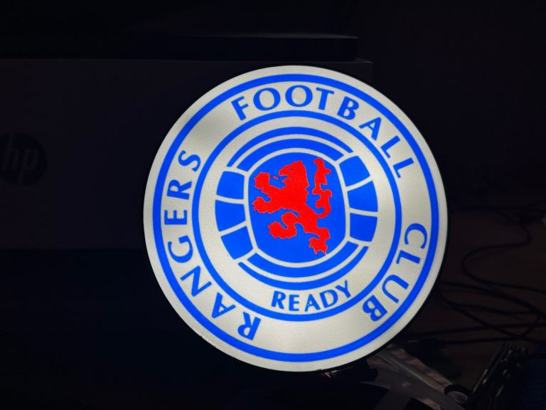 Rangers Football Club Light Up Wall Sign