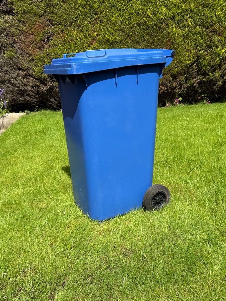 Wheelie bin, blue, Belfast City Council
