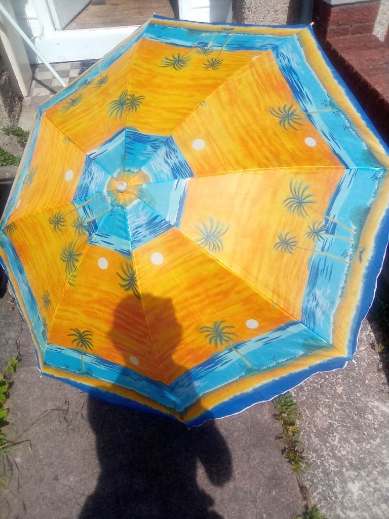 Beach/Garden Umbrella - Bright Multicoloured Design