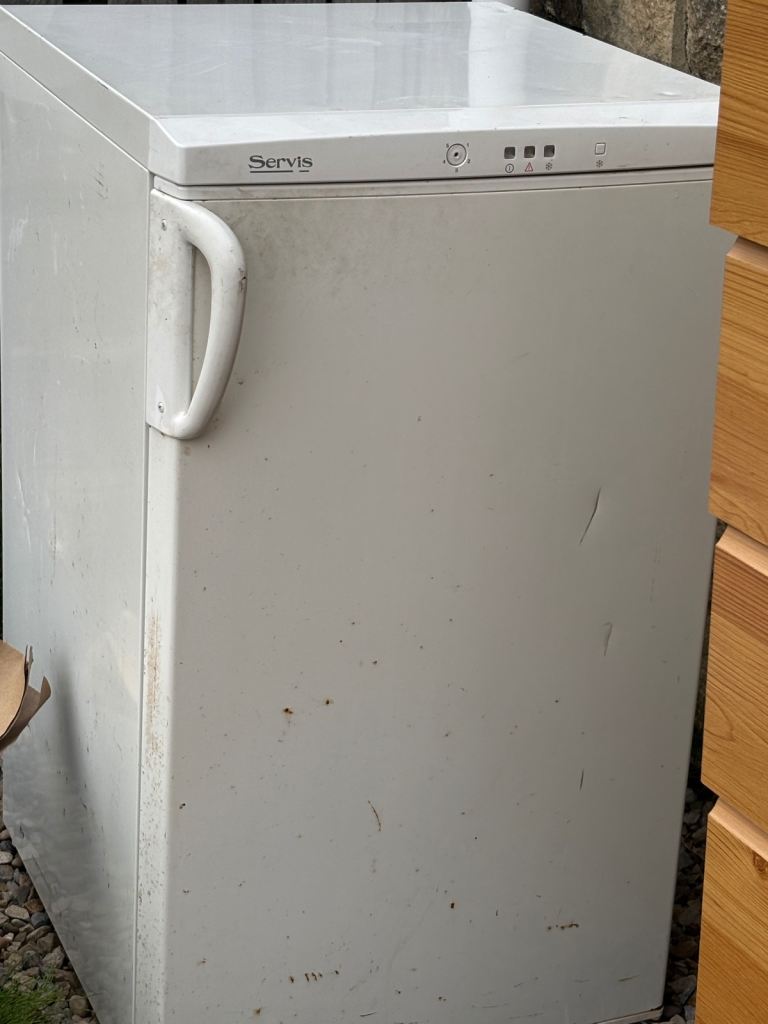 Servis Freestanding Freezer – White, Fair Condition