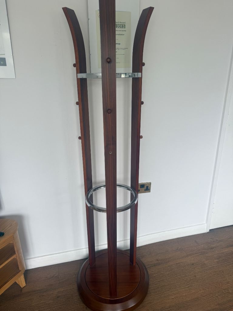 Walnut coat stand by Furnishings 