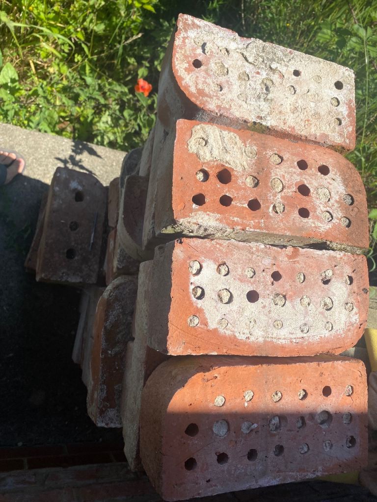 50 x Very old rounded edged bricks 