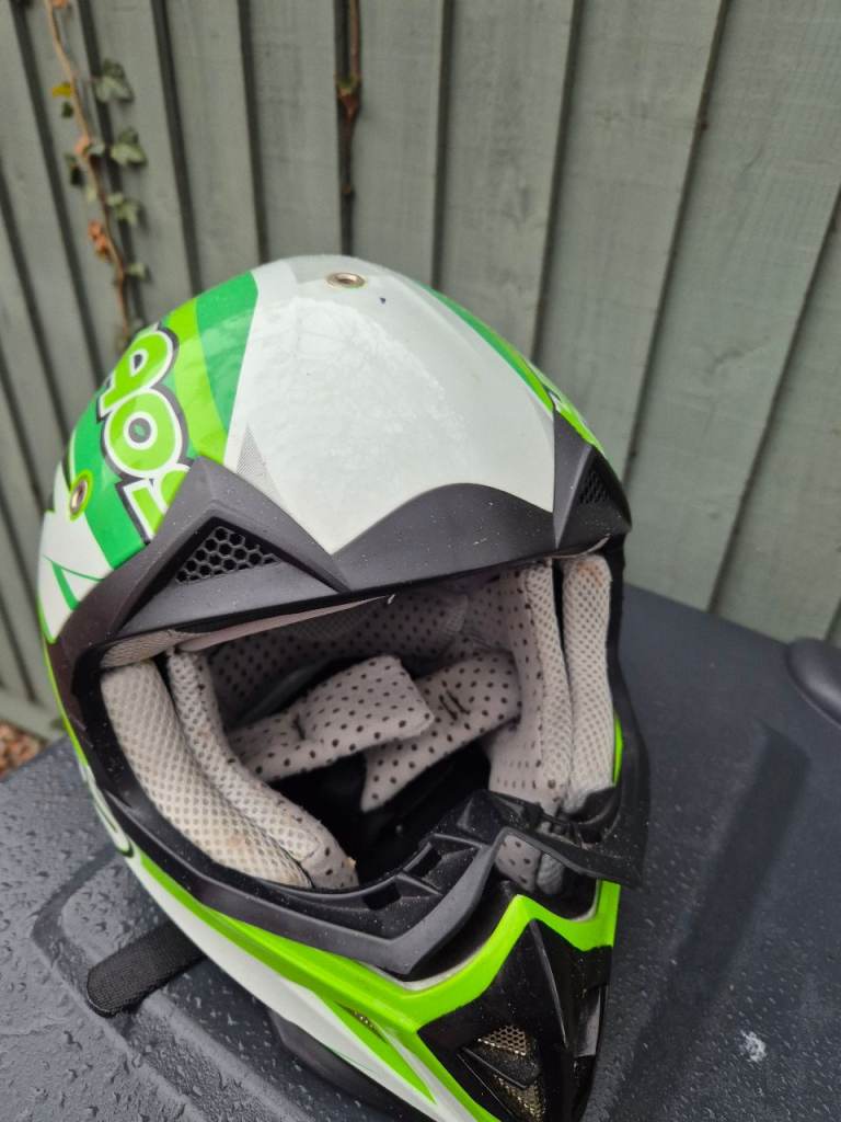 Childrens Chaos Motorcross Suit & Helmet, suit - age 5-7, Helmet size YL - £35