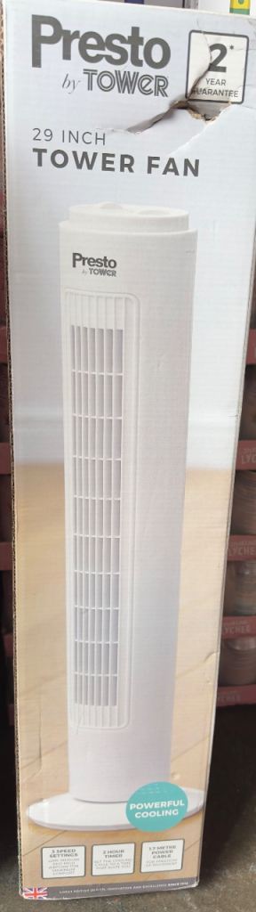 Presto by Tower 29 Inch Tower Fan – Brand New