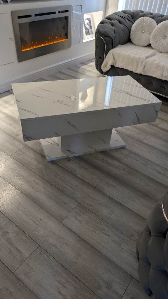 Marble effect coffee table 