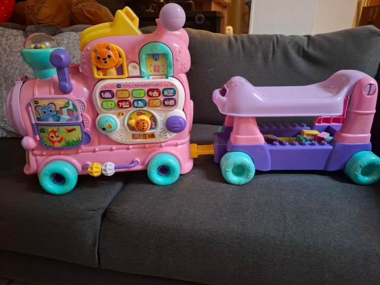 VTech Toys VTech Infant VTech Baby 4-in-1 Alphabet Train Ride in Pink