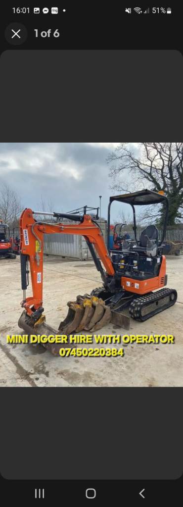 Mini digger hire 