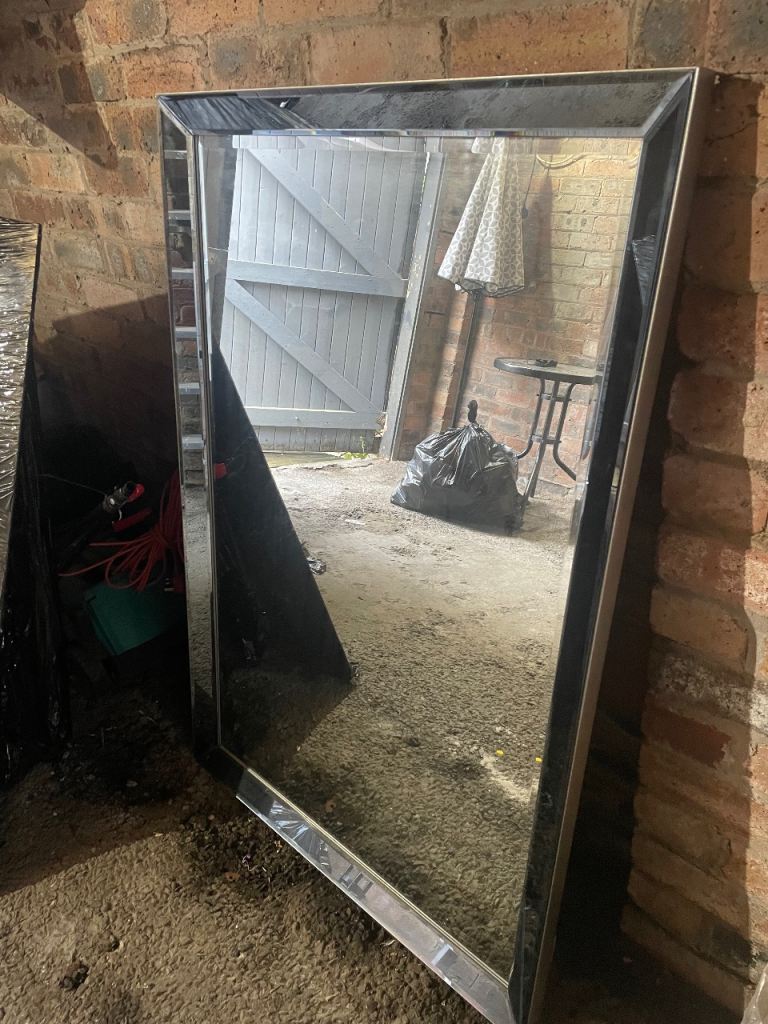 Large Mirrored Wall Mirror – Good Condition