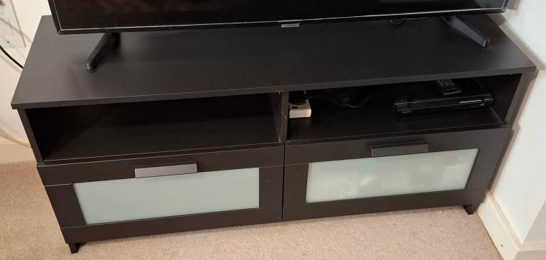 Wide TV Unit Stand Two Large Draws for Storage Shelves Living Room Cabinet