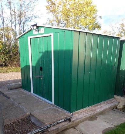 Brand New Galvanised Metal Garden Shed with Lockable Doors