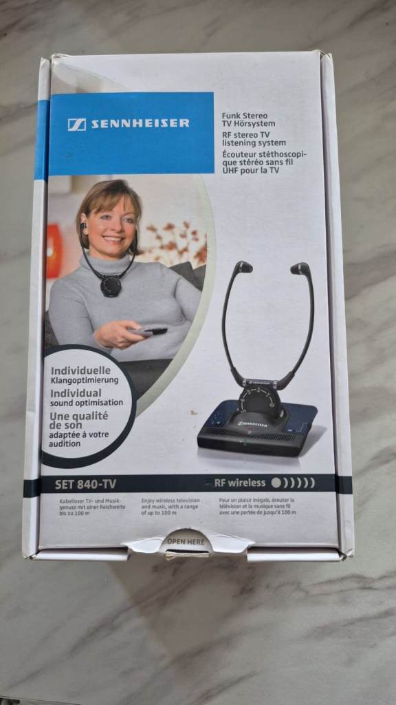 SENNHEISER Set 840-TV Wireless RF Headphones Assistive Listening System for TV